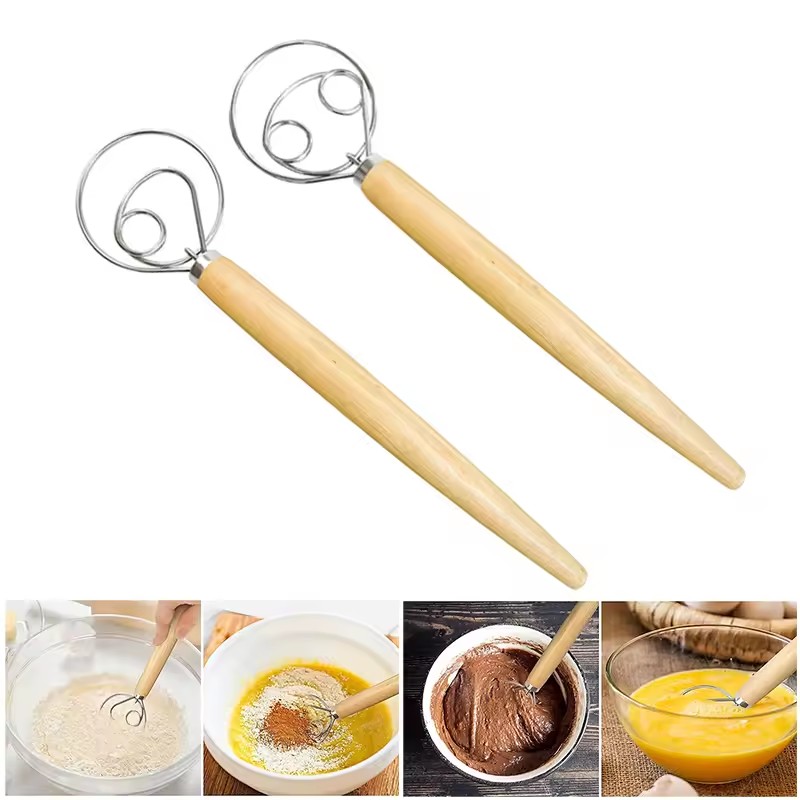 Danish Pancake Pan - Duża ręczna trzepaczka do ciasta duńskiej