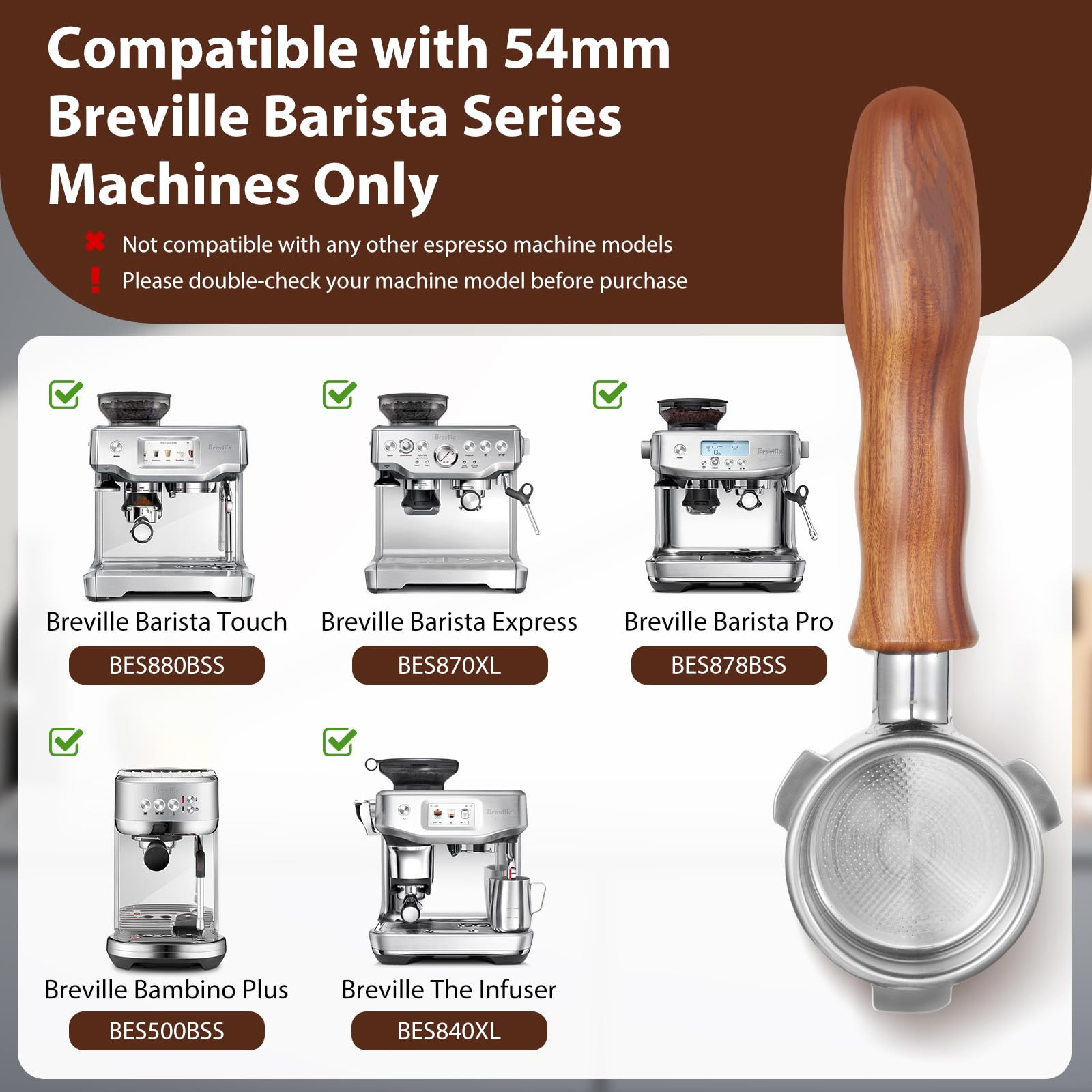 54 mm, portafilter bez dna, 3  – Breville Espresso Barista Touch recenzja i cena
